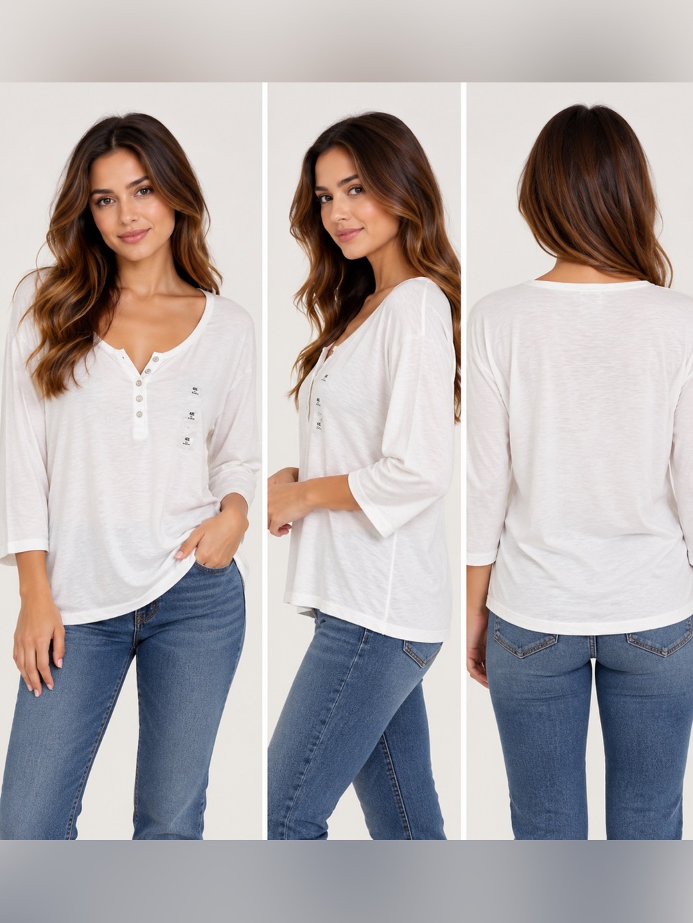 Karen Scott Women’s Plus Top Blouse sz 4X Stretch Cotton NEW #F377